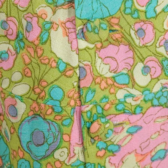 Vintage 1960's Floral Print Two Piece Dress - Designer Unknown - Picture 12 of 13